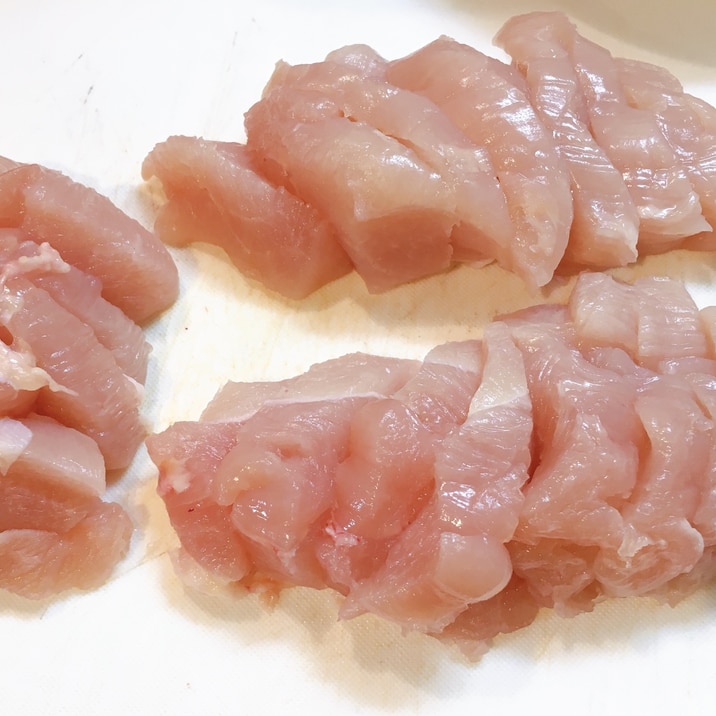 必見 柔らかくなる鶏むね肉の切り方 レシピ 作り方 By こじちゃん 楽天レシピ